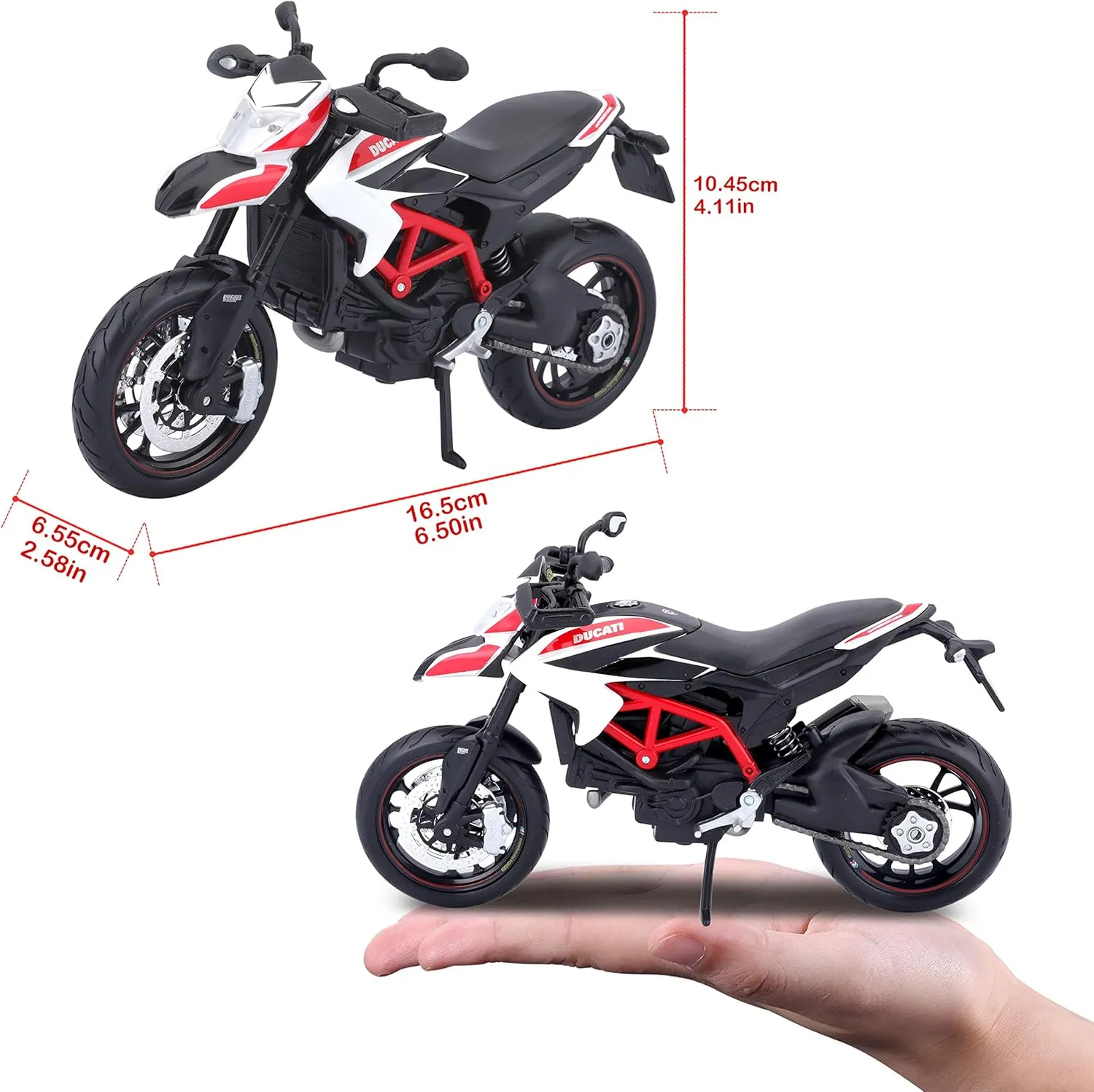 Maisto 5-13015 - Modellmotorrad - Ducati Hypermotorad SP (Maßstab 1:12)