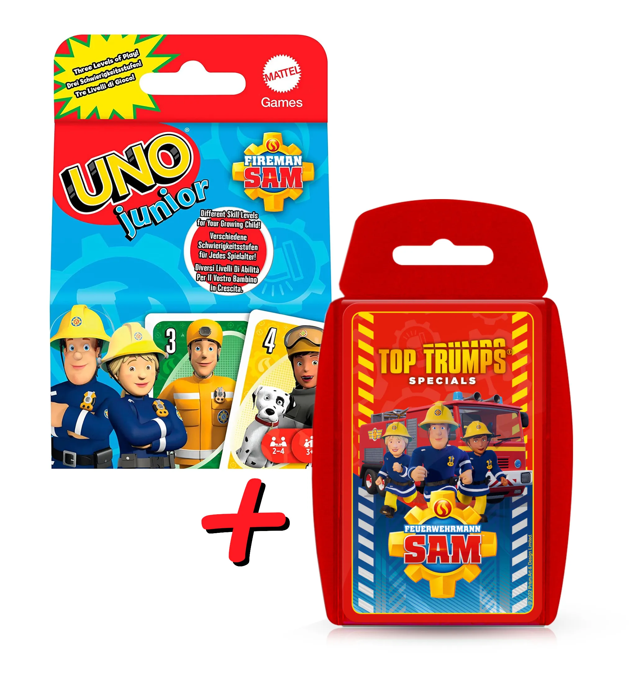 Feuerwehrmann Sam Kartenspiel-Set - UNO + Top Trumps
