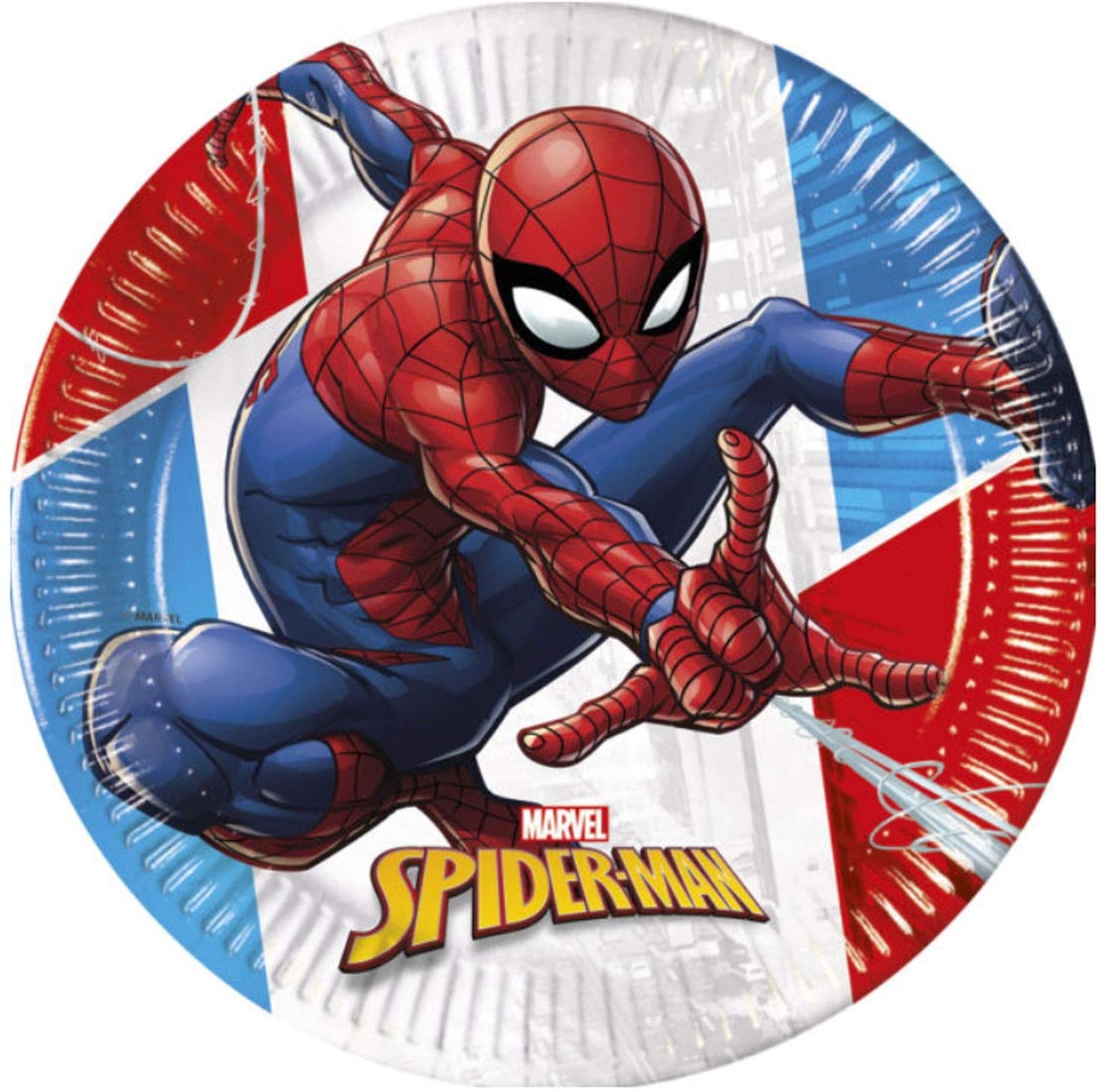 Spiderman - nachhaltiges Kindergeburtstags-Set (28-teilig, Pappteller + Servietten)