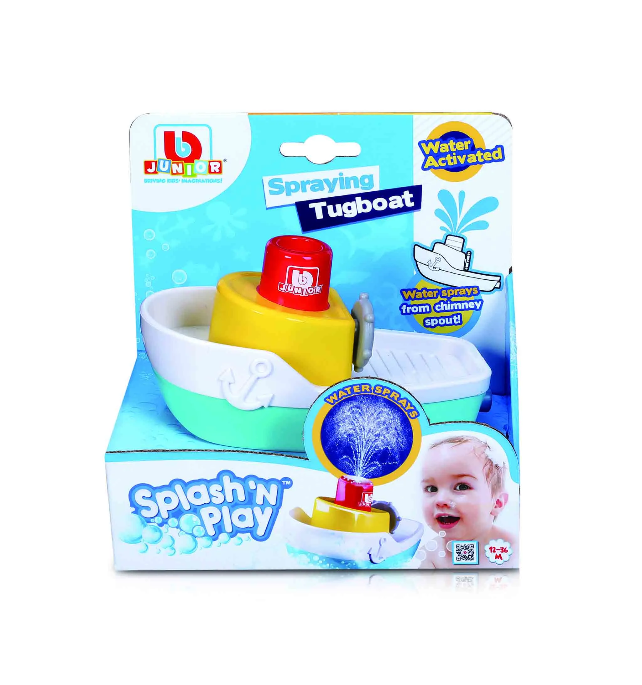 BB Junior 16-89003 - Spielzeugboot - Splash 'n Play Spraying Tugboat