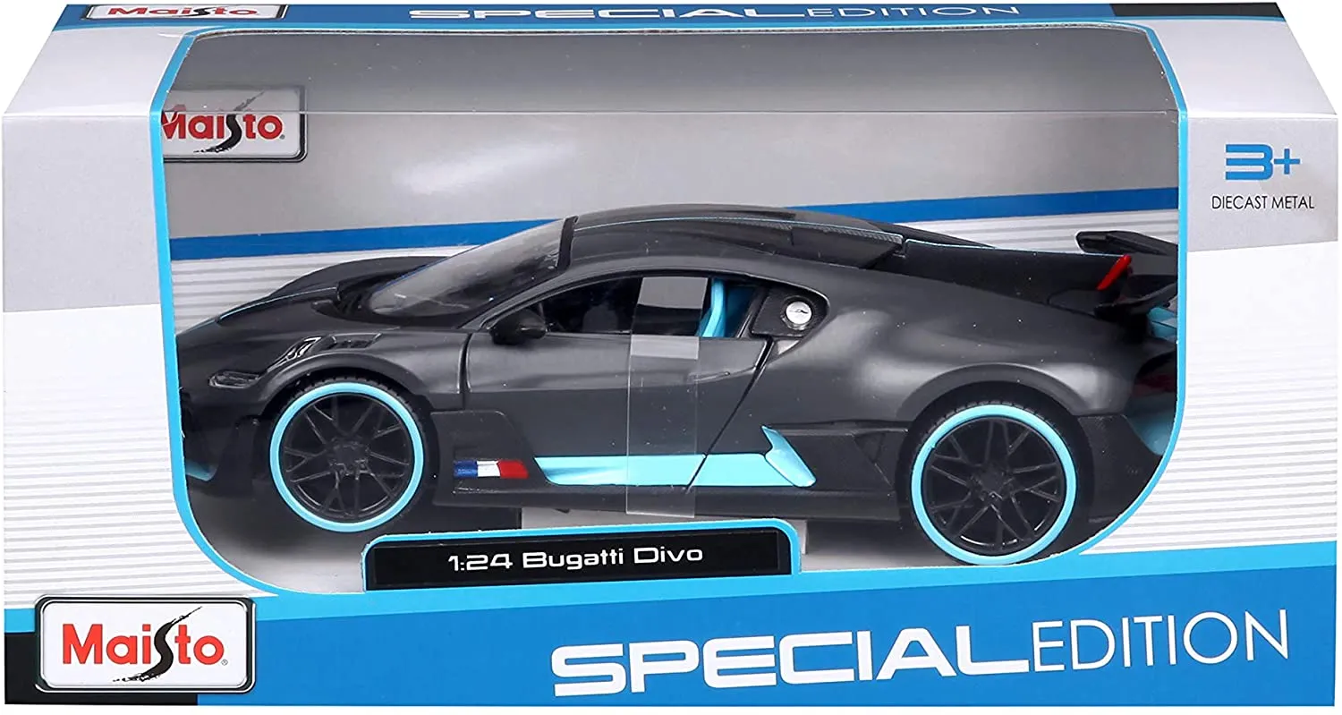 Maisto 31526 - Modellauto - Bugatti Divo (dunkelgrau, Maßstab 1:24)