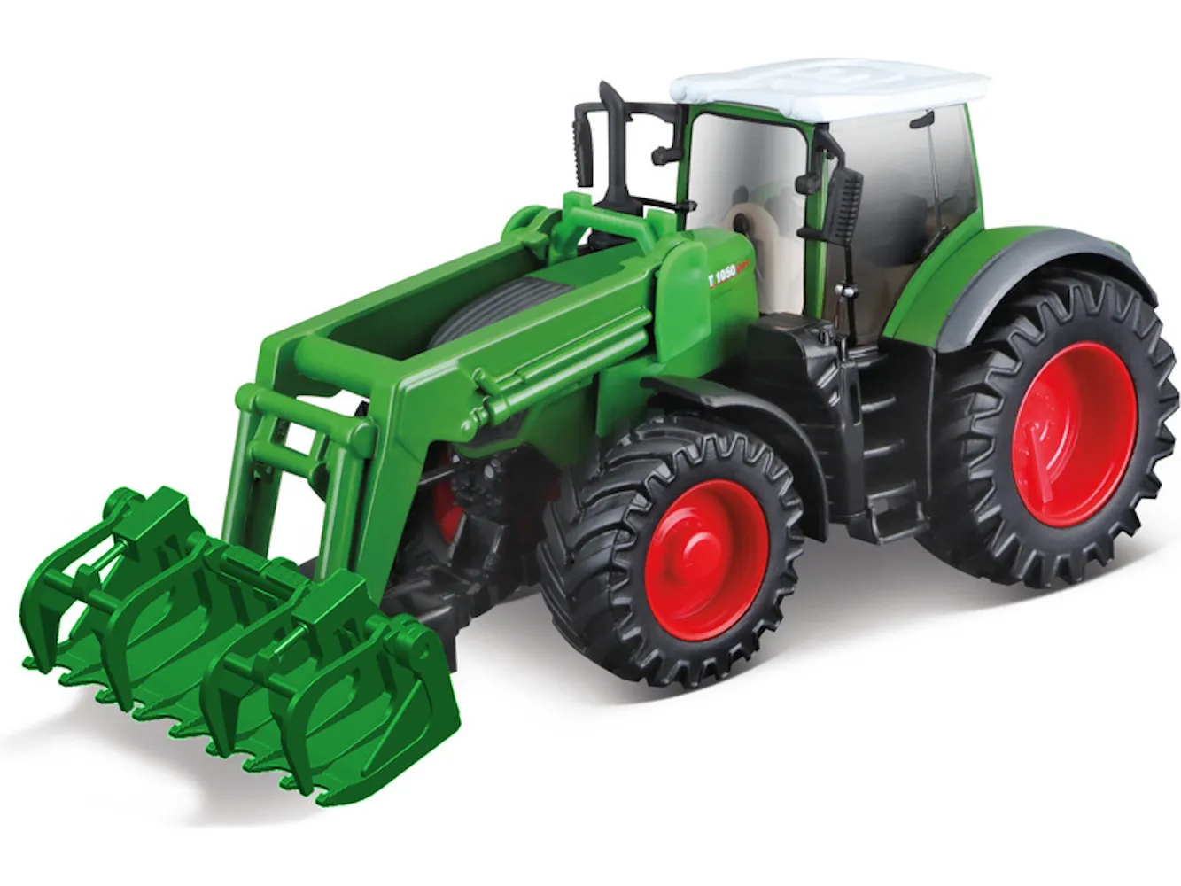 Bburago 18-31635 - Traktor -  Fendt 1050 Vario mit Frontgreifer (10cm)