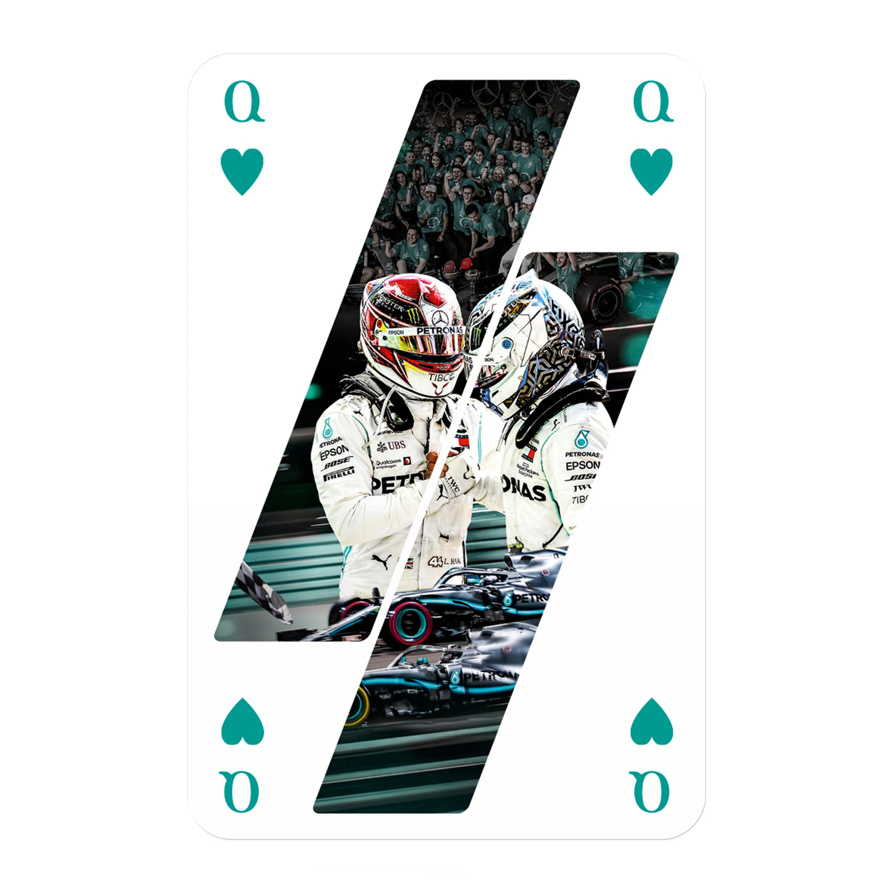 Number 1 Spielkarten Mercedes AMG Petronas Motorsport Number 1 Spielkarten Mercedes AMG Petronas Motorsport