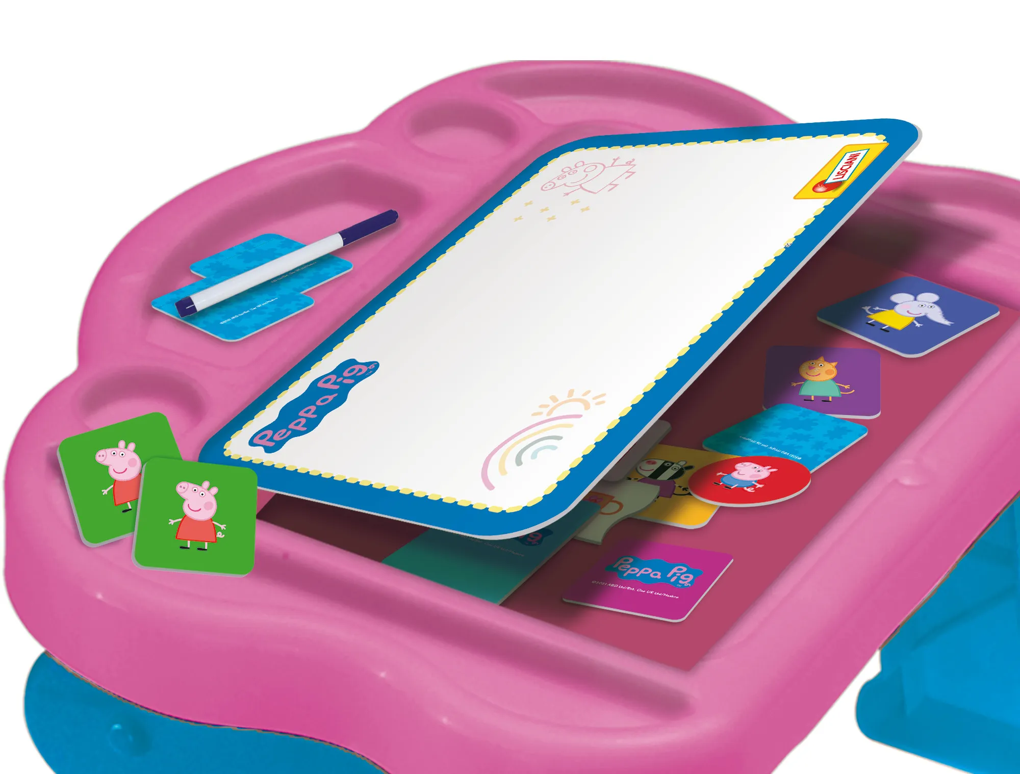 Lisciani 89208 - Peppa Wutz Super Desk Edugames Lerntisch mit Spielen