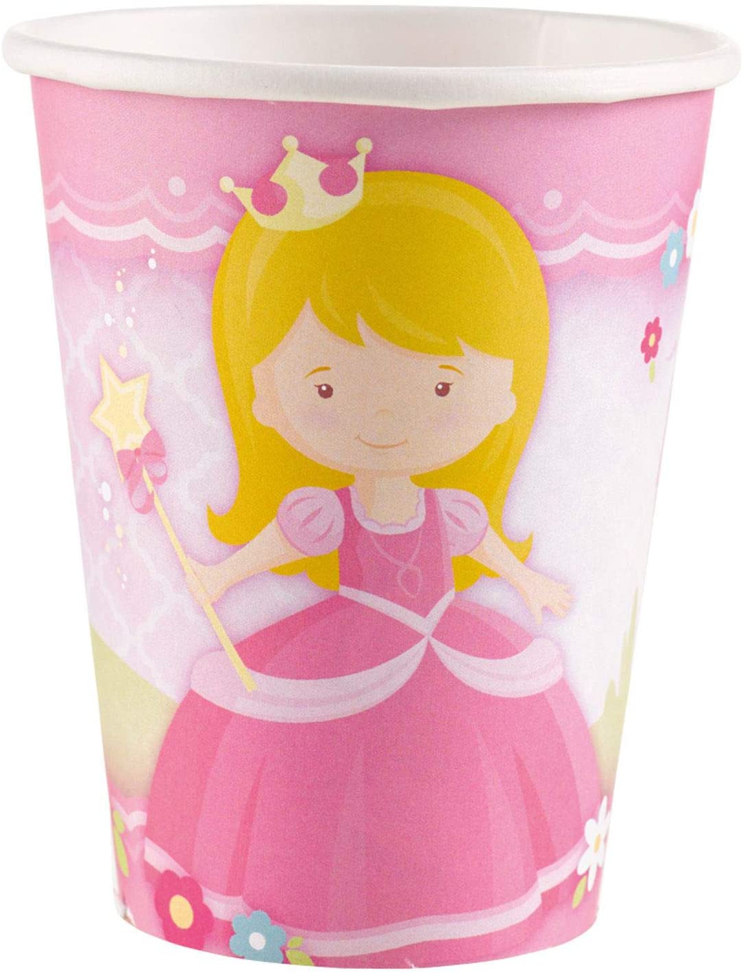 Amscan Pappbecher - Prinzessin Motiv 2 (8er Pack, 266ml)