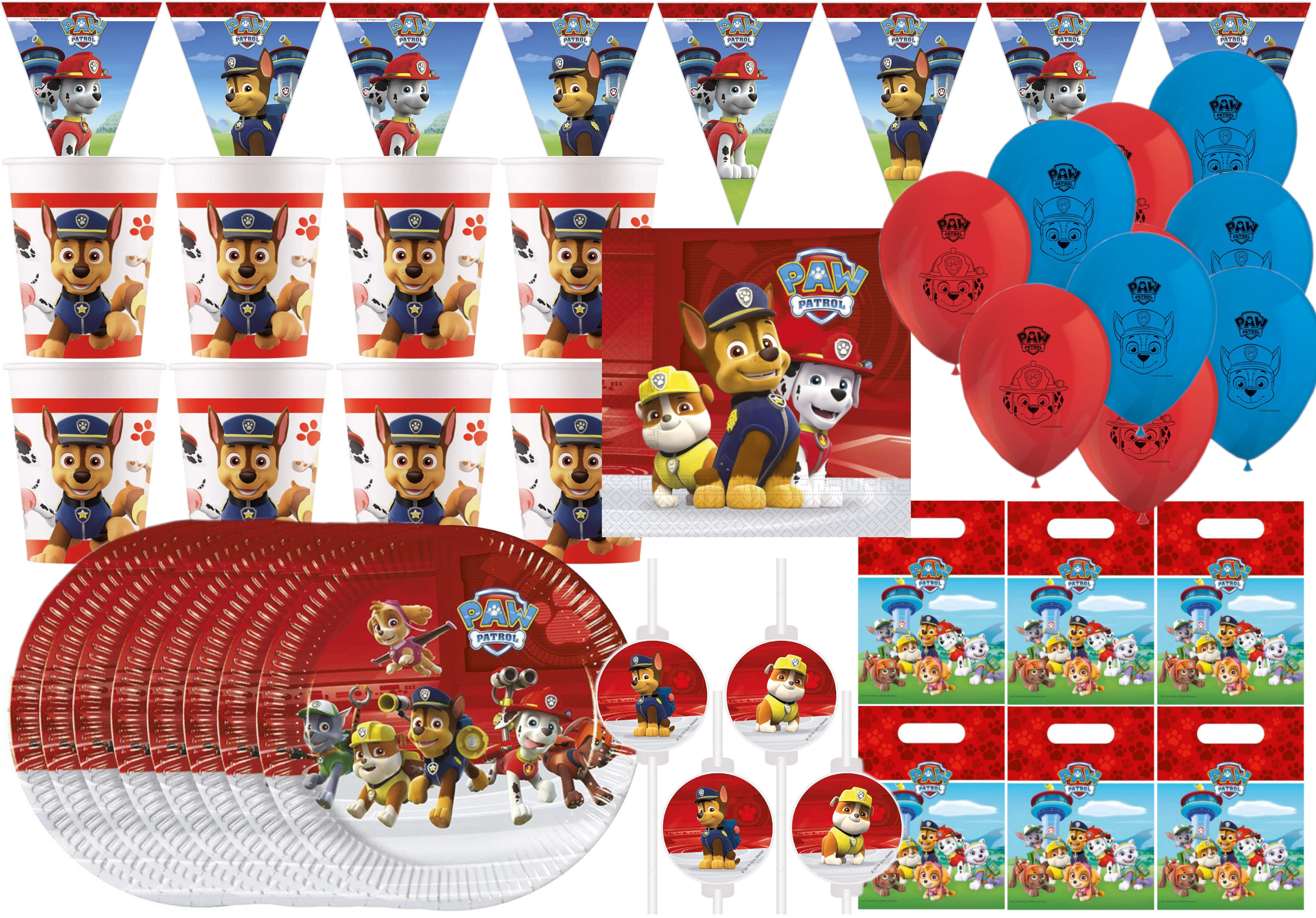 Paw Patrol - Kindergeburtstags-Set (55-teilig)