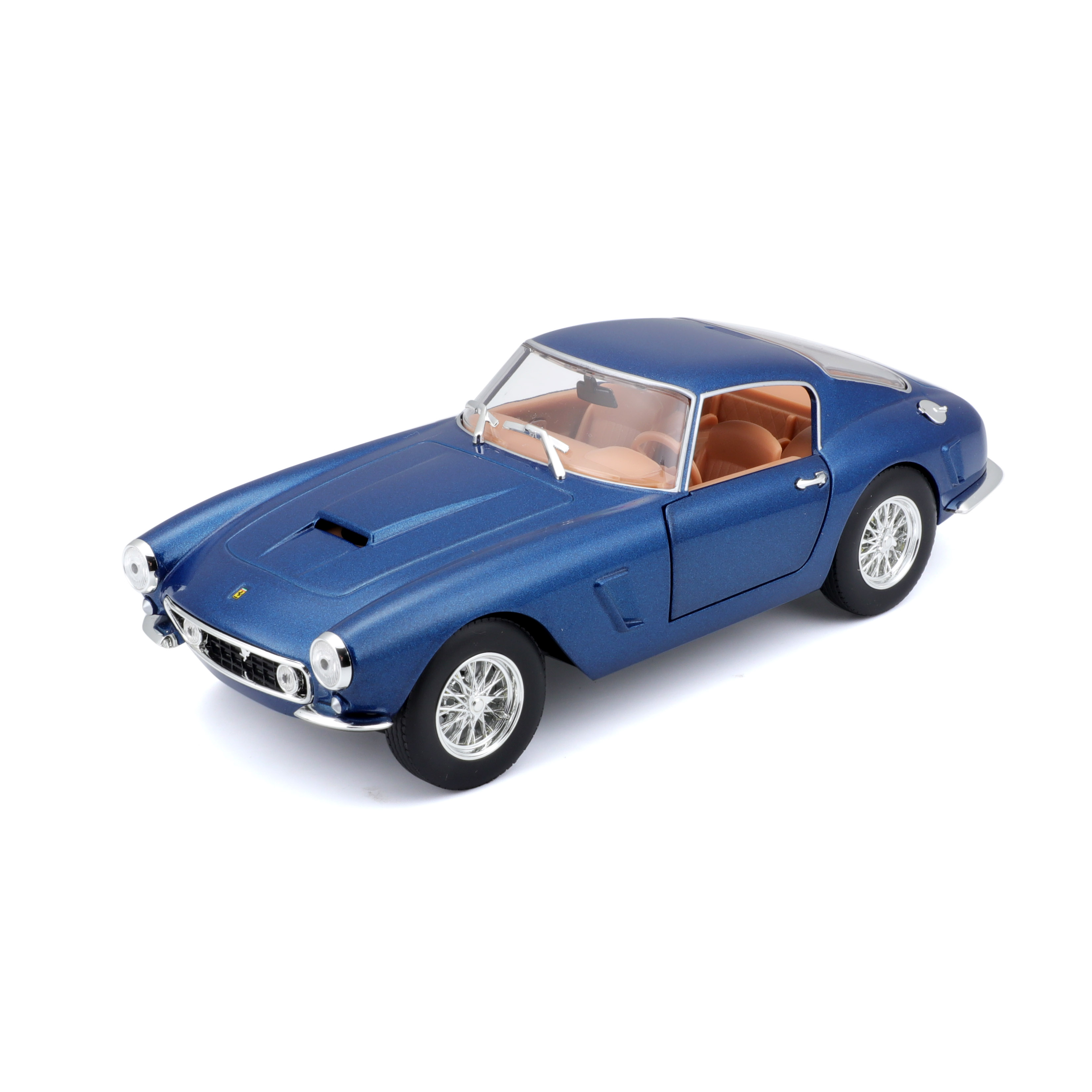 Bburago 18-26525 - Modellauto - Ferrari 250 GT Berlinetta Passo Corto (metallic blau, Maßstab 1:24)