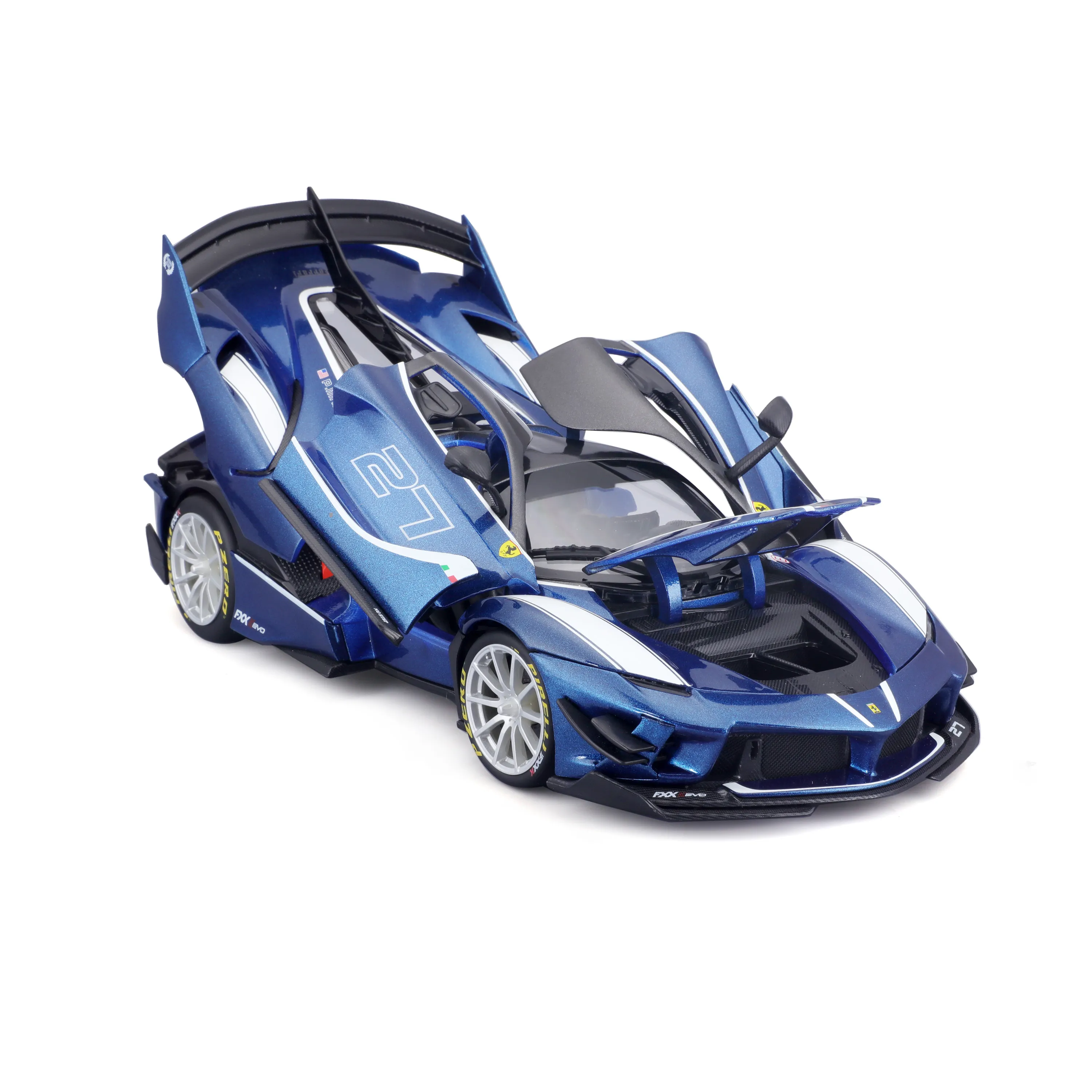 Bburago 18-16012 - Modellauto - Ferrari FXX-K Evo '17 Peter Mann #27 Tour de France (blau, Maßstab 1:18)