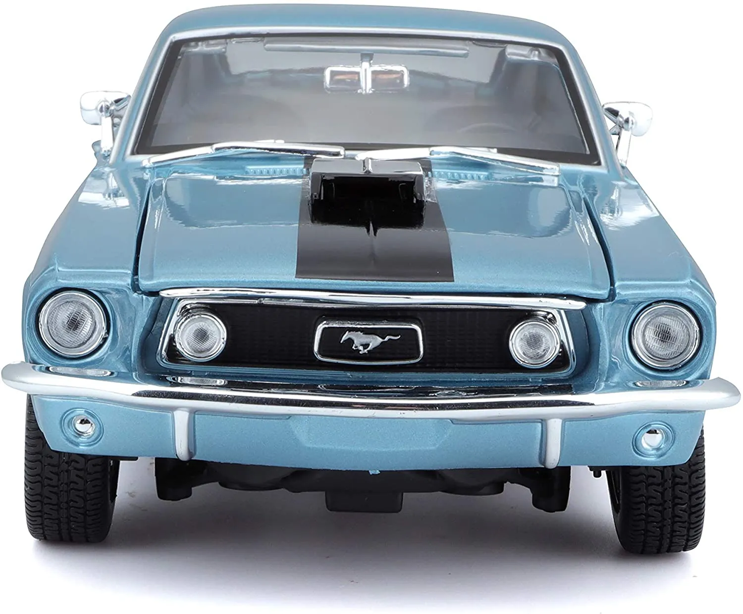 Maisto 31167 - Modellauto - Ford Mustang GT Cobra Jet '68 (hellblau, Maßstab 1:18)
