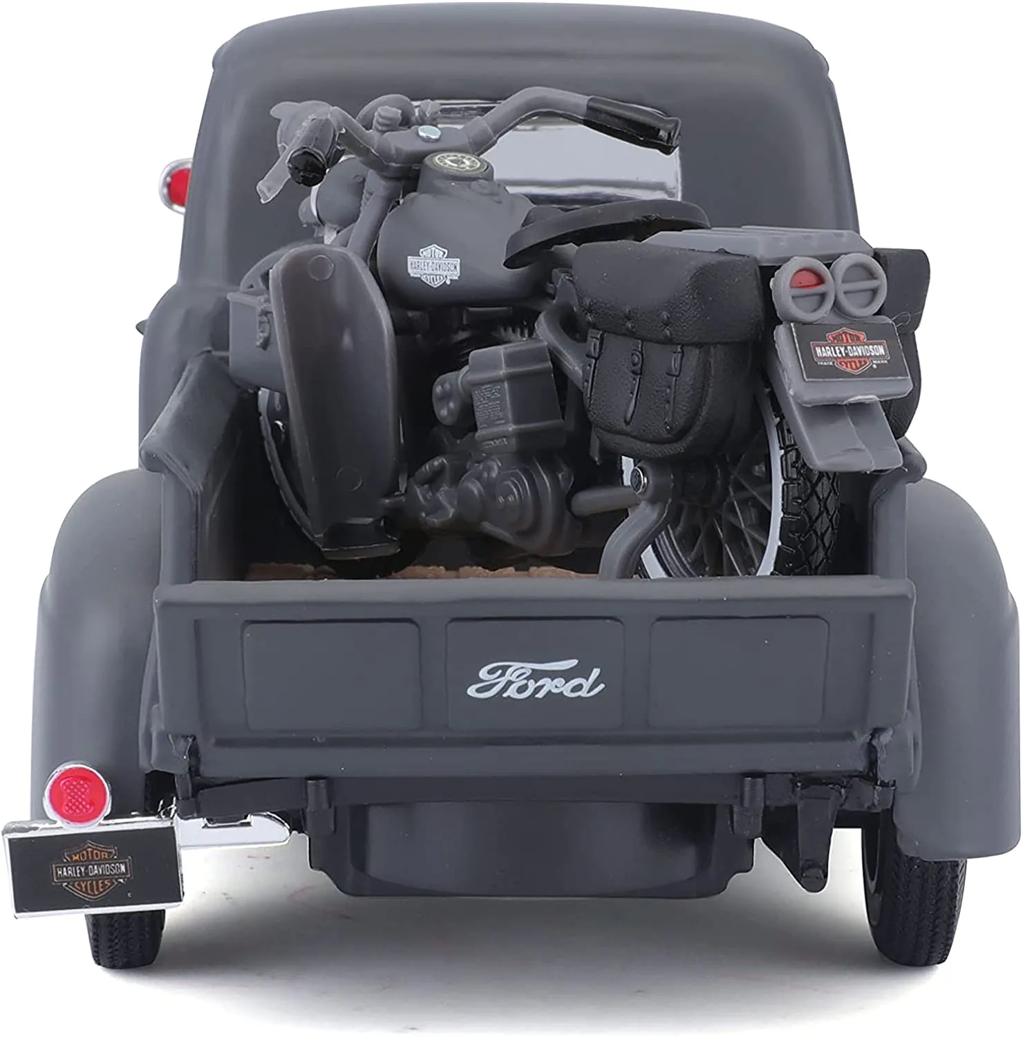 Maisto 32185 - Modellauto - Ford F1 Pick-Up '48 + Harley WLA Flathead '42 (schwarz, Maßstab 1:24)
