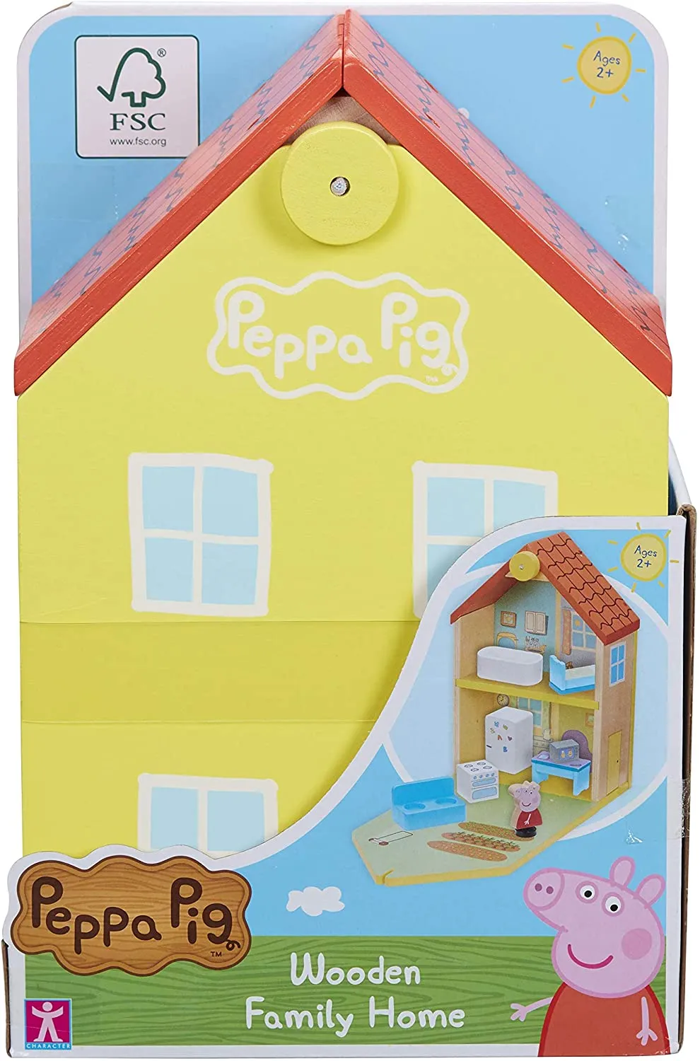 Peppa Wutz Holz Spielzeug - Familienhaus (mit Figuren & Accessoires)