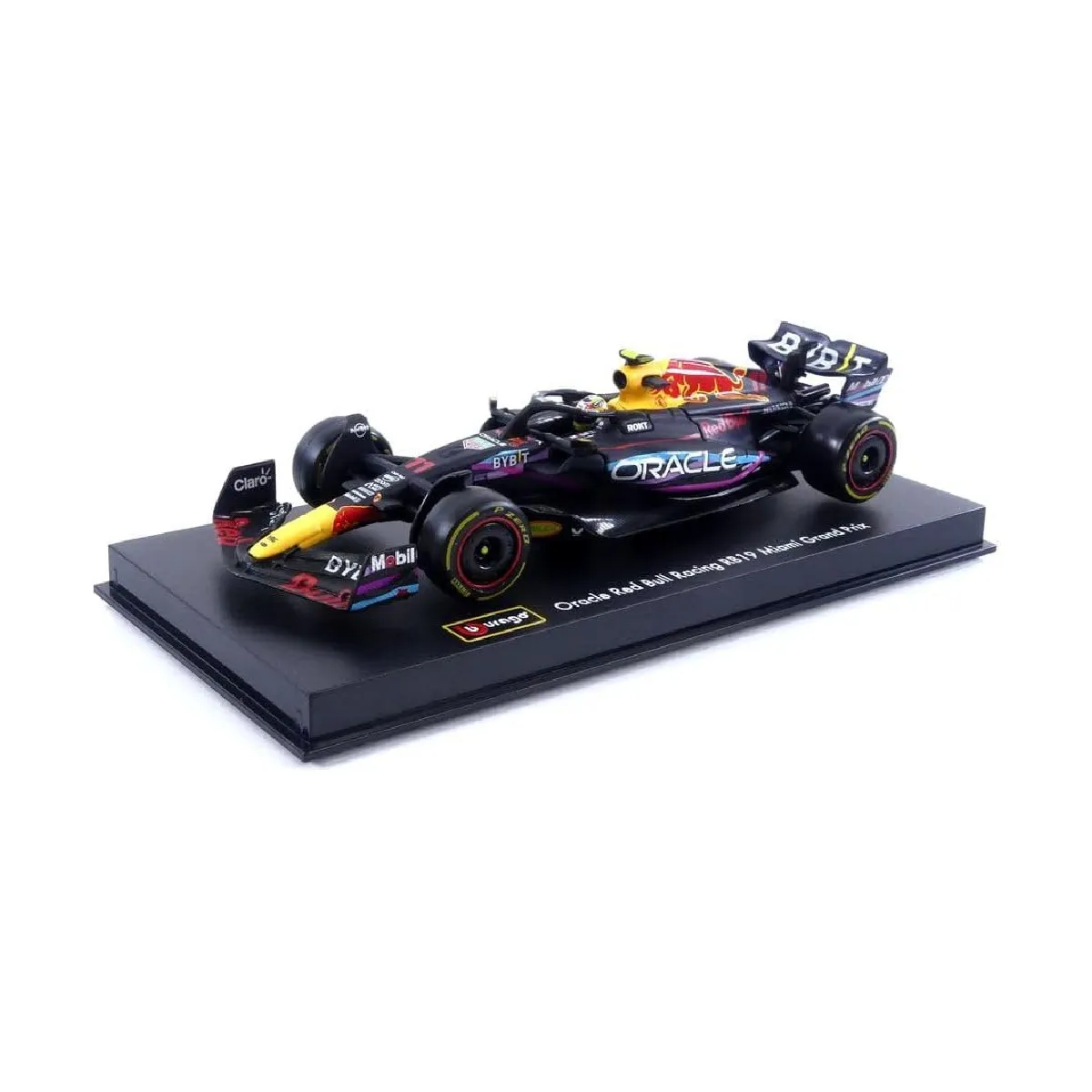 Bburago 18-38083P1 - Modellauto - F1 Red Bull RB19 '23 #11 Perez Miami GP (mit Helm, Maßstab 1:43)