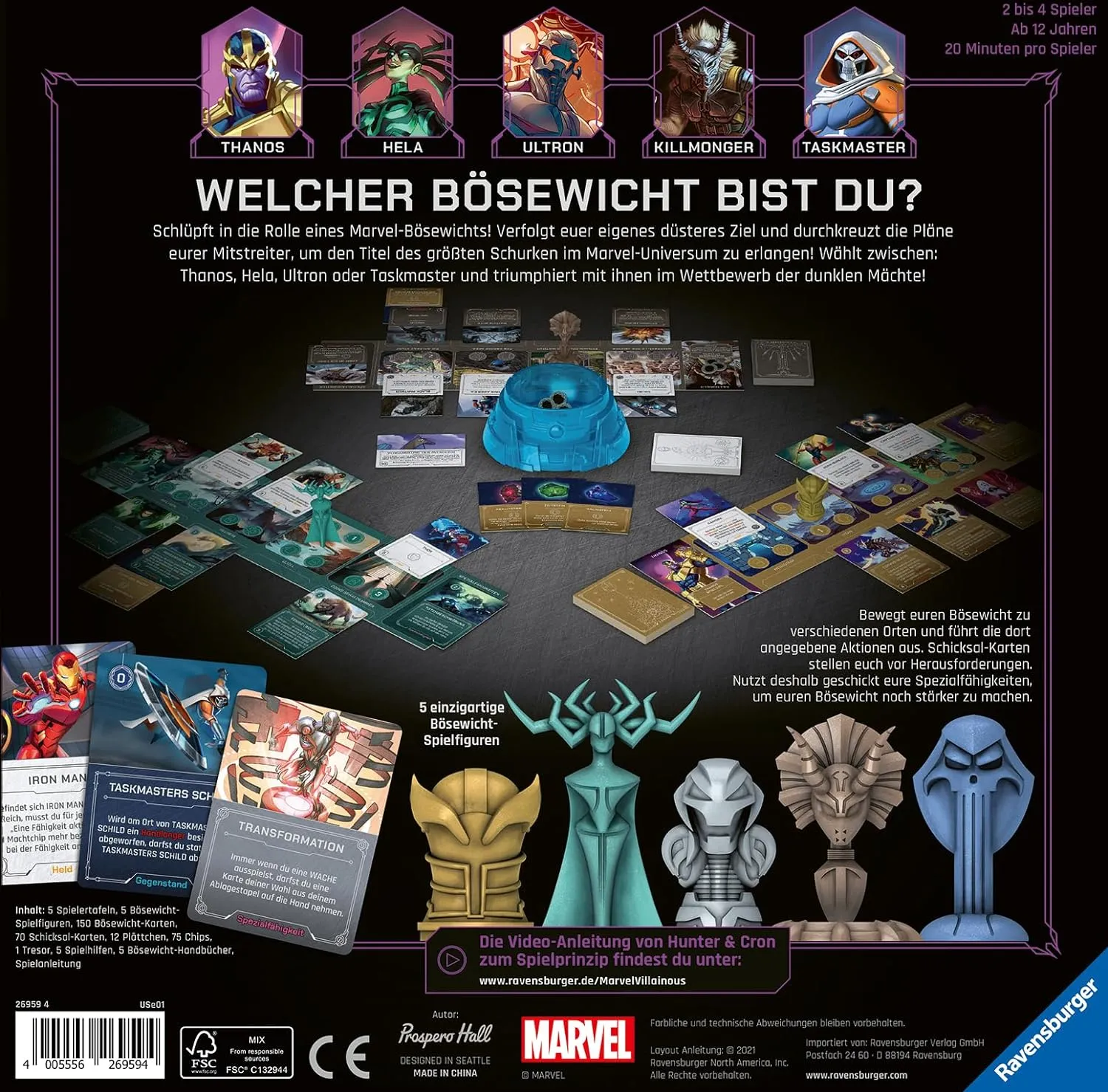 Ravensburger Gesellschaftsspiel BUNDLE - Marvel Villainous: Infinite Power + Arglist & Schabernack