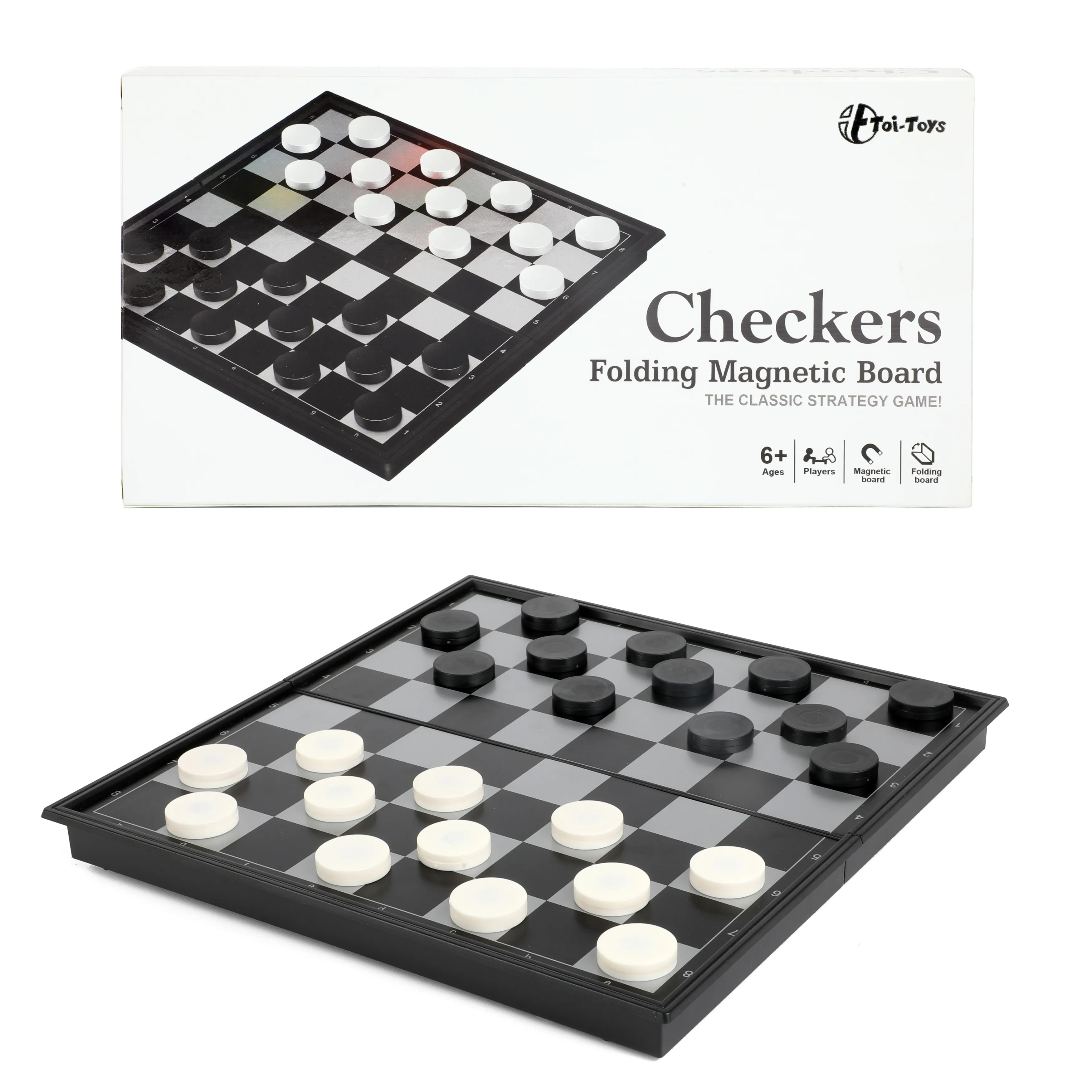 Toi-Toys 51451A - Reisespiel - Damespiel (magnetisch)