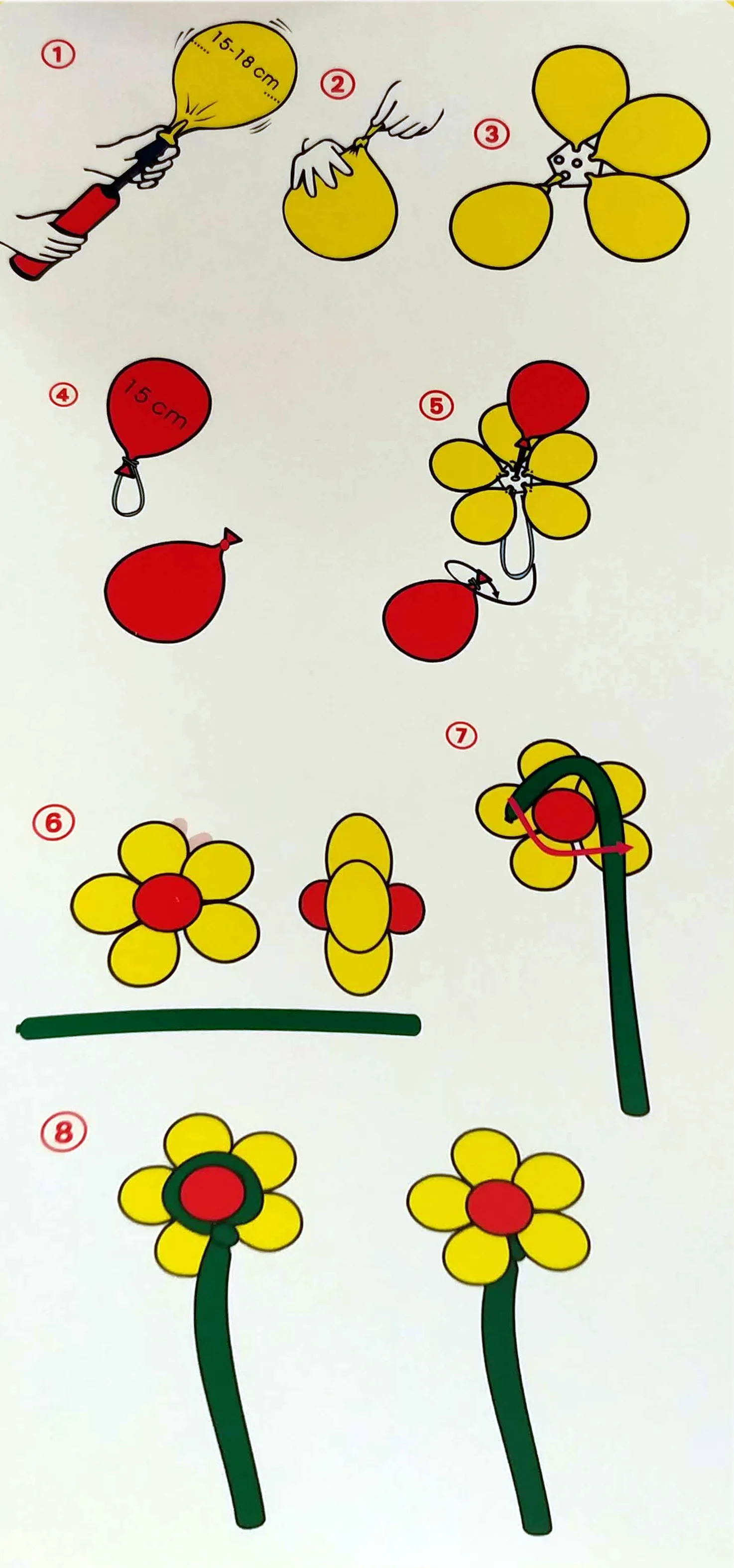 DIY Ballon Blumen (65cm)