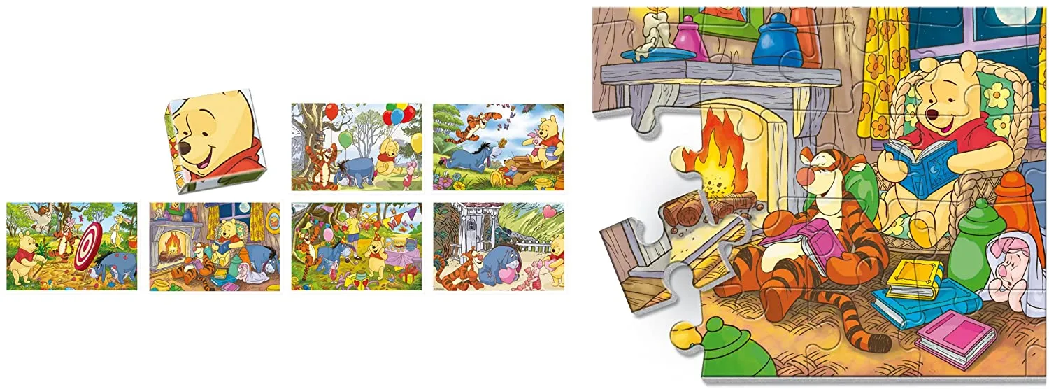 Winnie Pooh Spieleset 4in1 (Memo, Domino, Puzzle, Cubes)