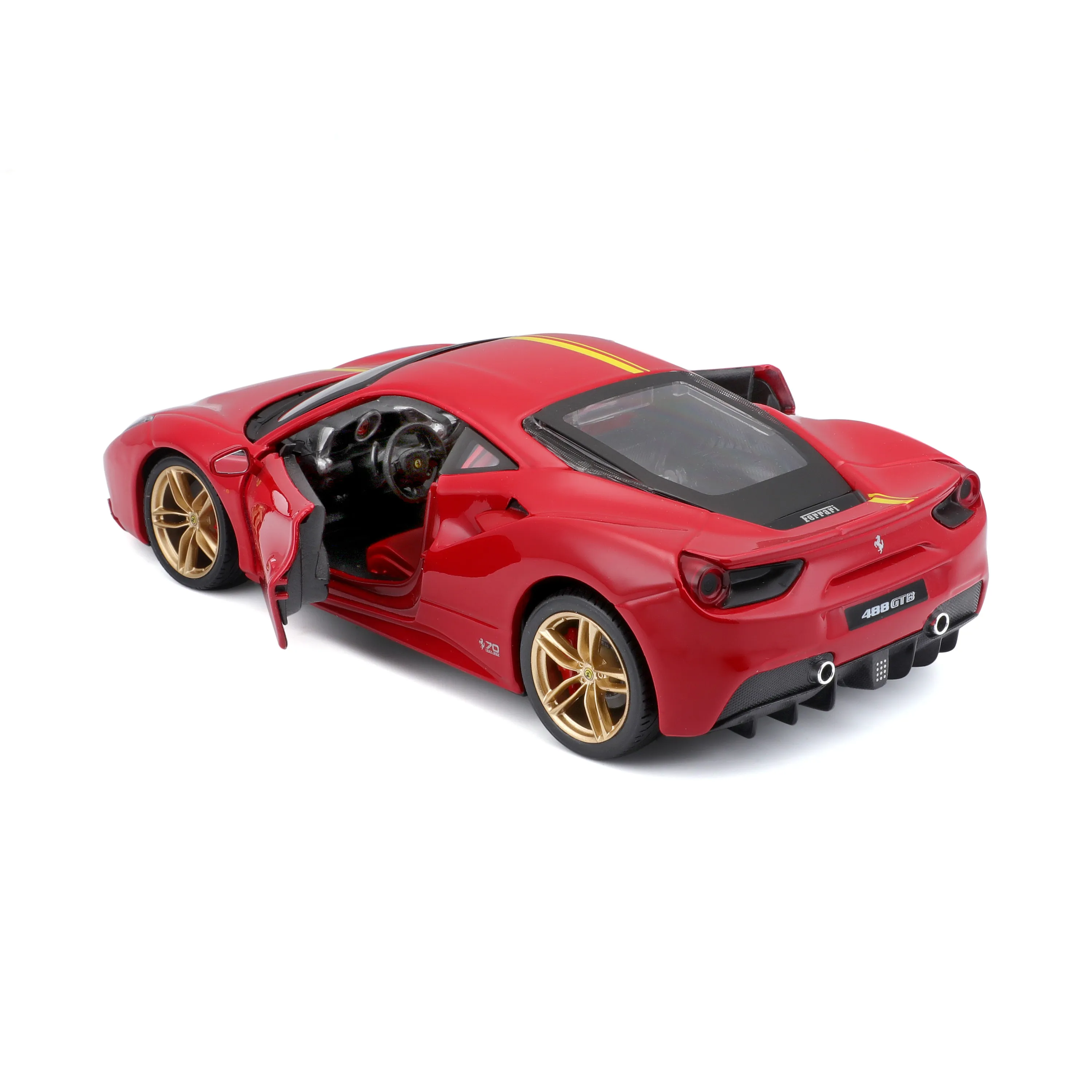 Bburago 18-26563 - Modellauto - Ferrari F488 GTB (rot, Maßstab 1:24)