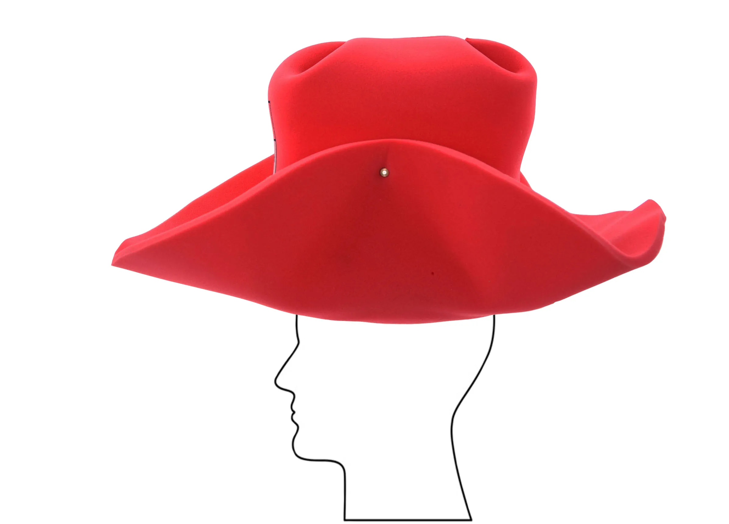 Kölnhut Schaumstoffhut mit Wappen (rot)