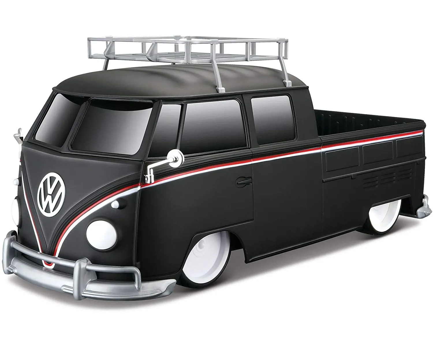 Maisto Tech 82048 - Ferngesteuertes Auto - VW Bus Typ 2 Pick-Up (matt-schwarz, Maßstab 1:16)