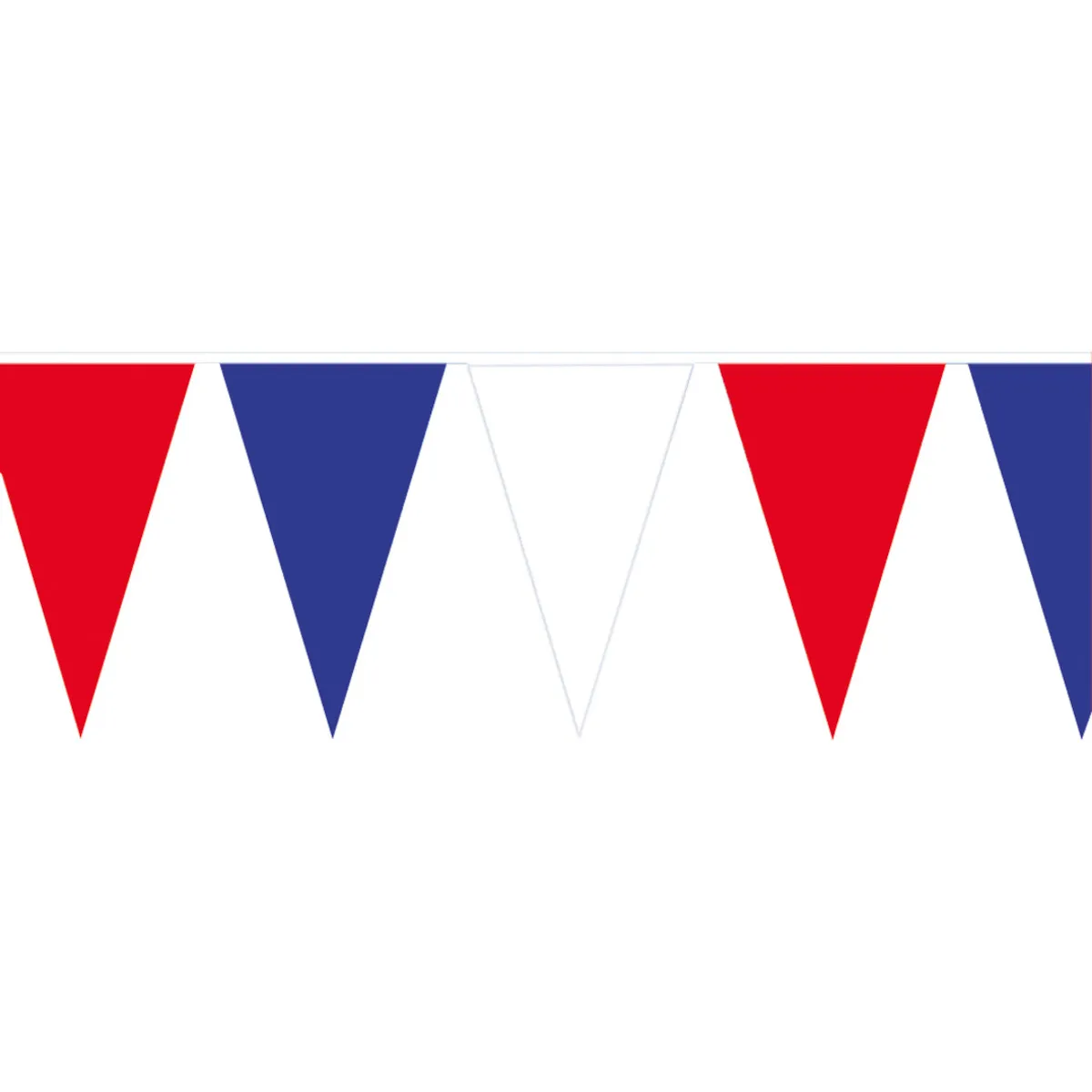 Amscan - Frankreich Wimpelkette (blau/weiß/rot, 400x24cm)