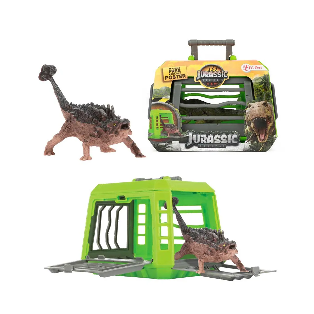 Toi-Toys WORLD OF DINOSAURS Dinosaurier im Tragekoffer