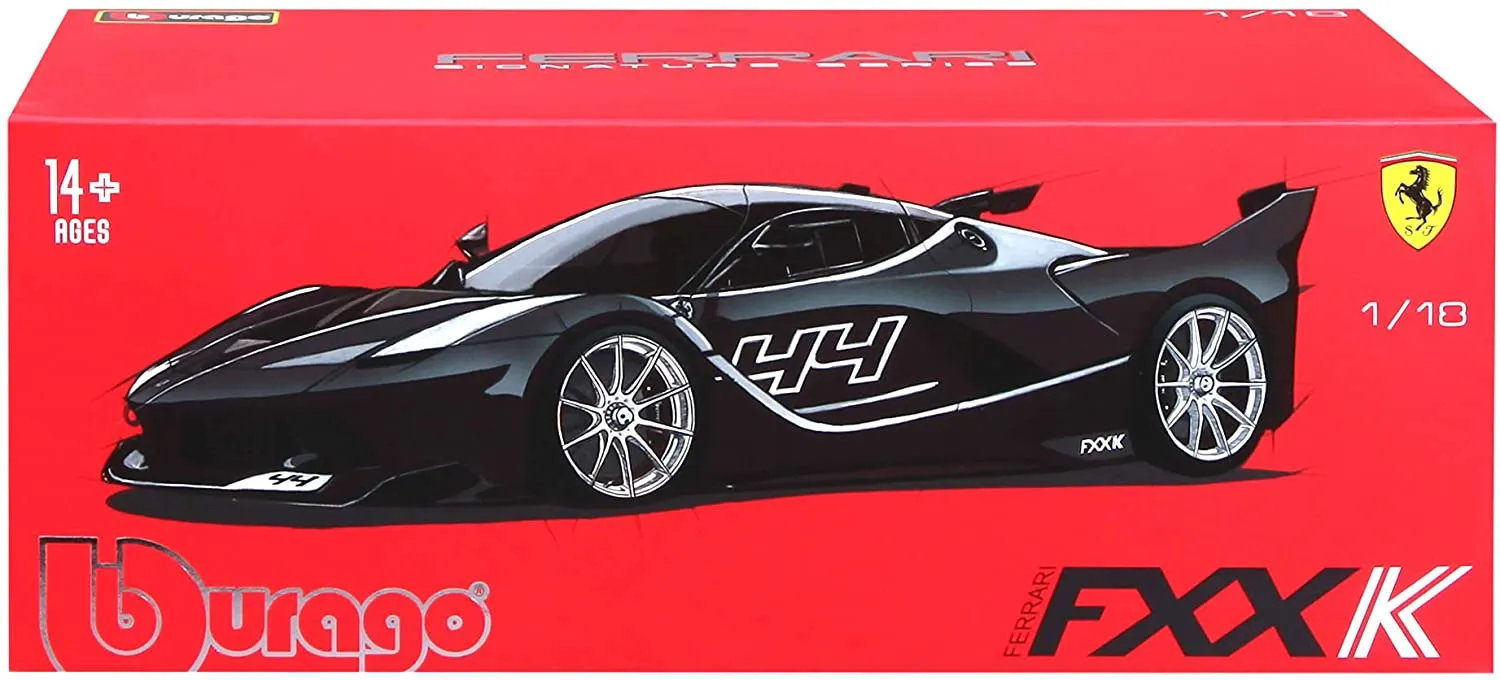 Bburago 18-16907 - Modellauto - LaFerrari FXX K Singnature (schwarz, Maßstab 1:18)