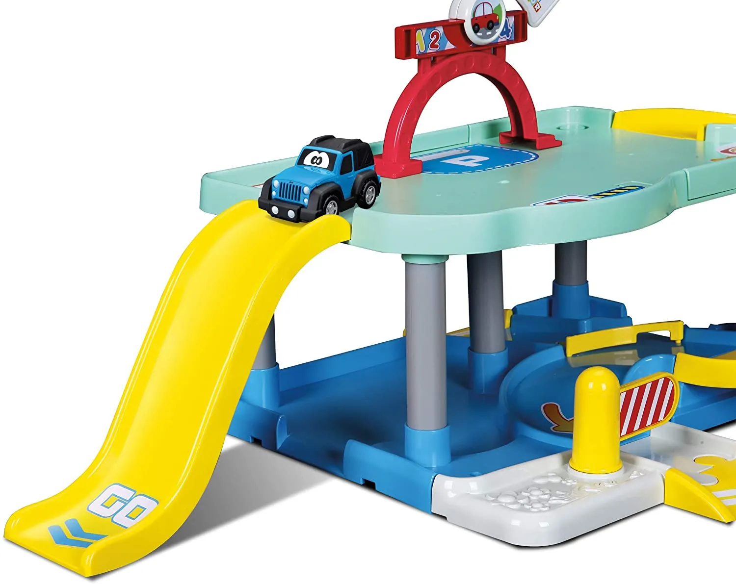 BB Junior - Parkhaus Spielset - My 1st Tune Up Garage inkl. VW New Beetle Spielzeugauto (B-Ware / Verpackung beschädigt)