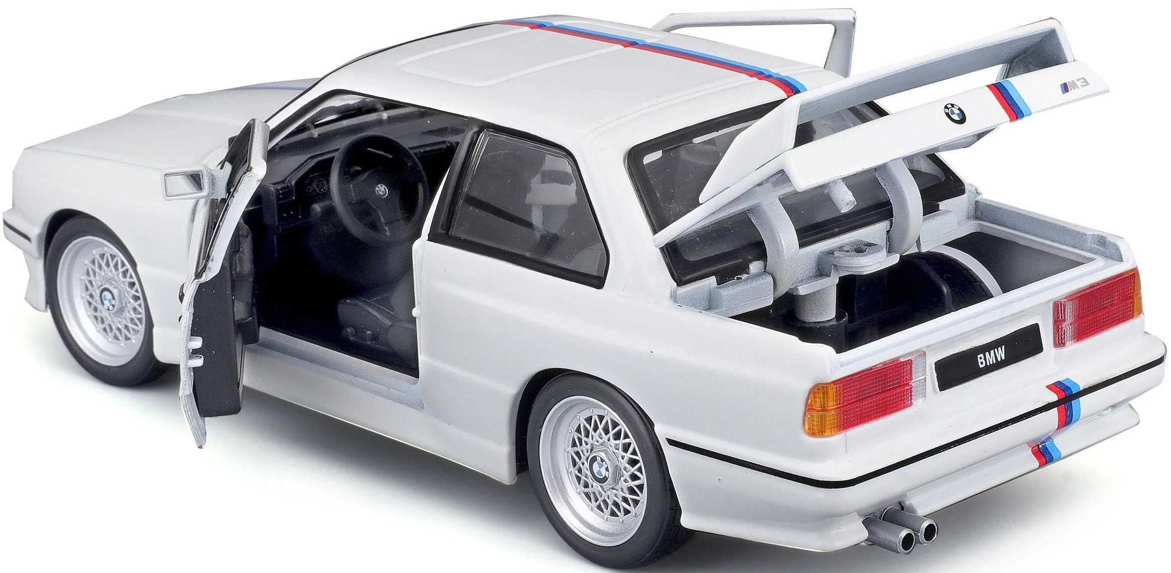 Bburago 18-21100 - Modellauto - BMW 3 Series M3 1988 (weiß, Maßstab 1:24)