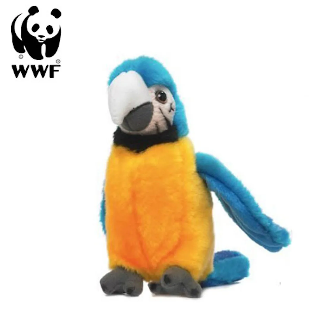 WWF - Plüschtier - Gelbbrust Ara Papagei (mit Sound, 14cm)