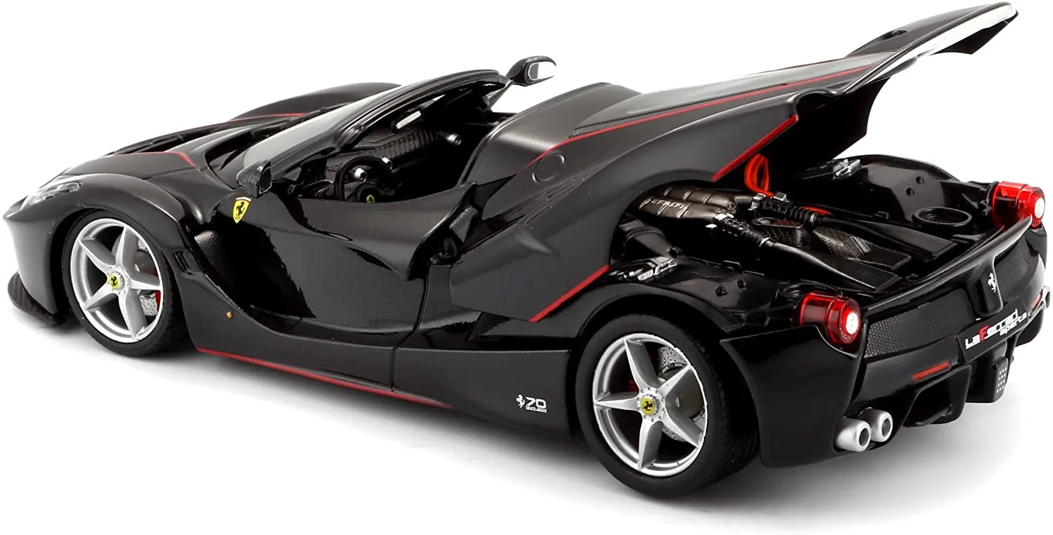 Bburago 18-26022BK - Modellauto - LaFerrari Aperta (schwarz, Maßstab 1:24)