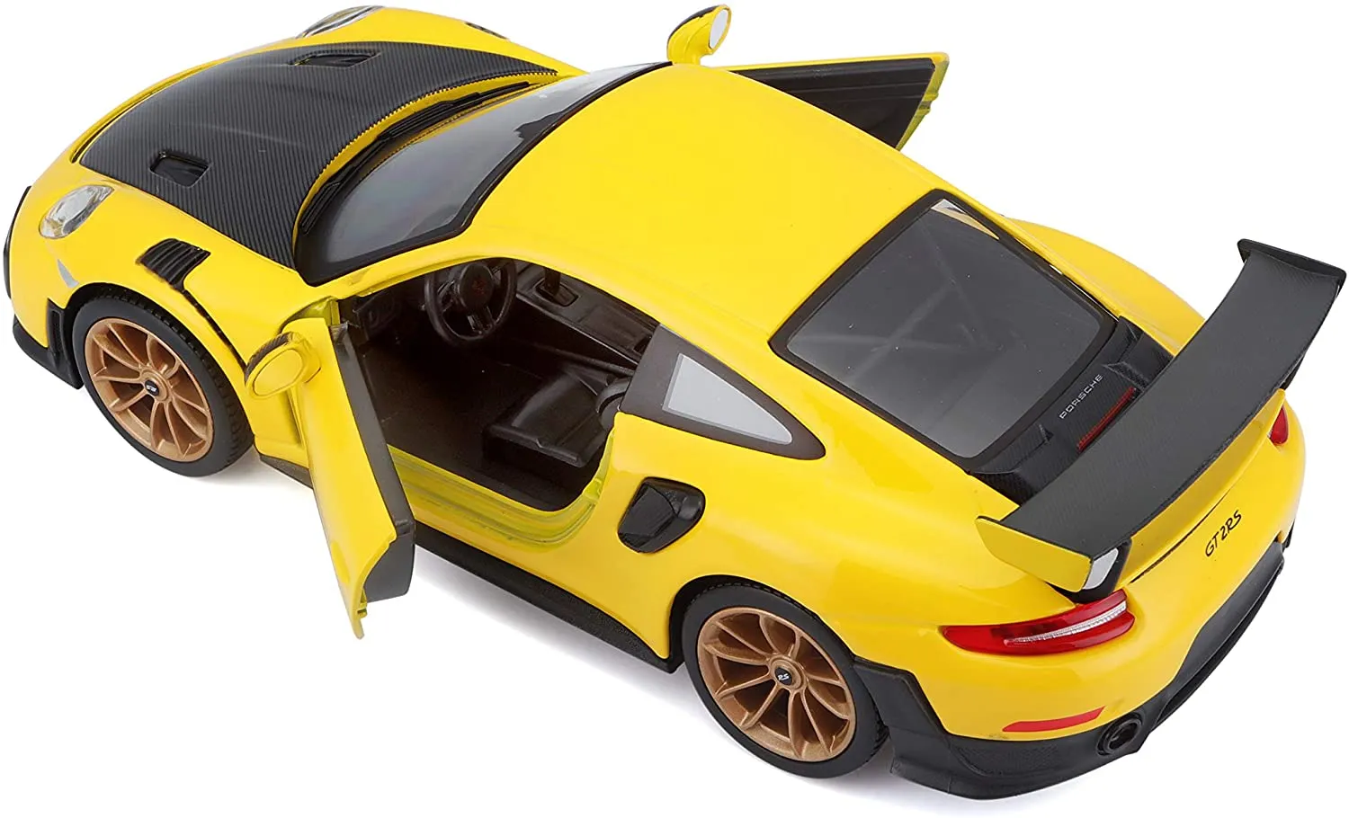 Maisto 31523 - Modellauto - Porsche 911 GT2 RS (gelb-schwarz, Maßstab 1:24)
