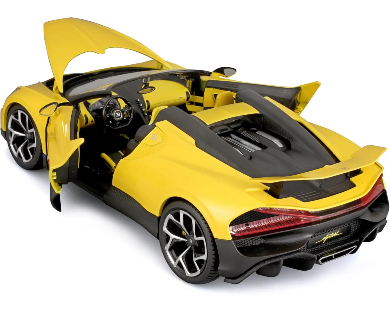 Bburago 18-11051 - Modellauto - Bugatti Mistral (gelb, Maßstab 1:18)