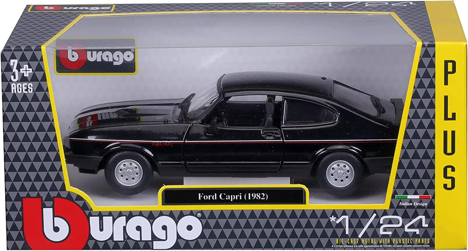 Bburago 18-21093 - Modellauto - Ford Capri '82 (schwarz, Maßstab 1:24)