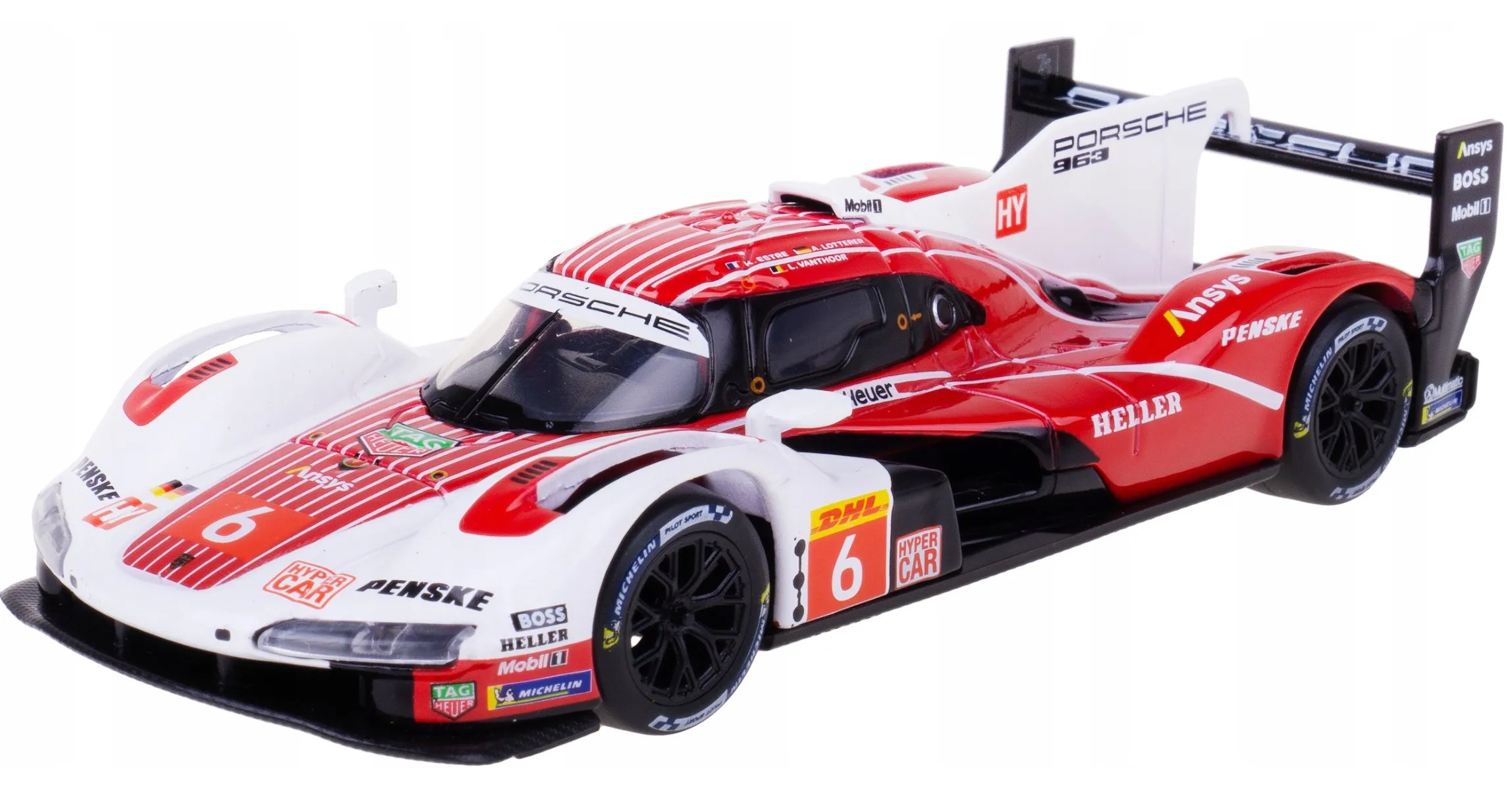 Bburago 18-38319 - Modellauto - Porsche 963 Penske #6 (Hardcase, Maßstab 1:43)
