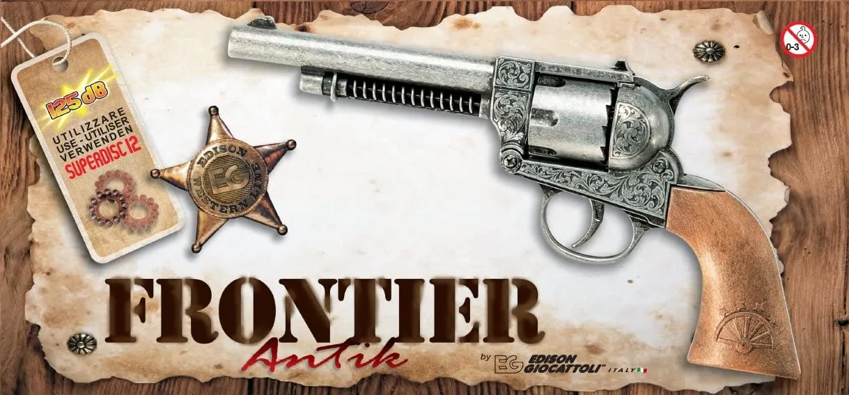 Edison Giocattoli  - Spielzeugpistole - Frontier, 12 Schuss