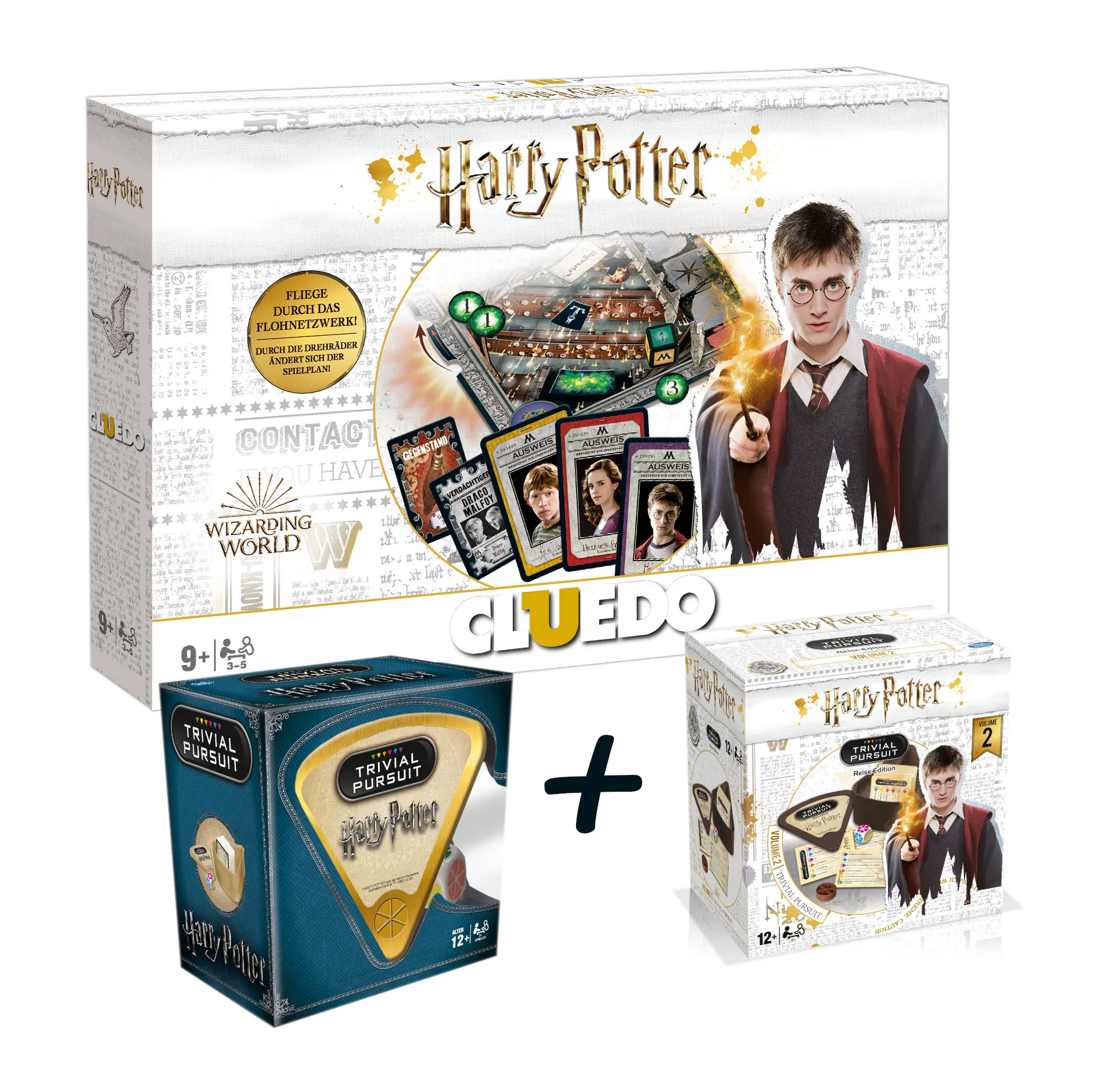 Cluedo - Harry Potter inkl. Trivial Pursuit Vol. 1 + 2